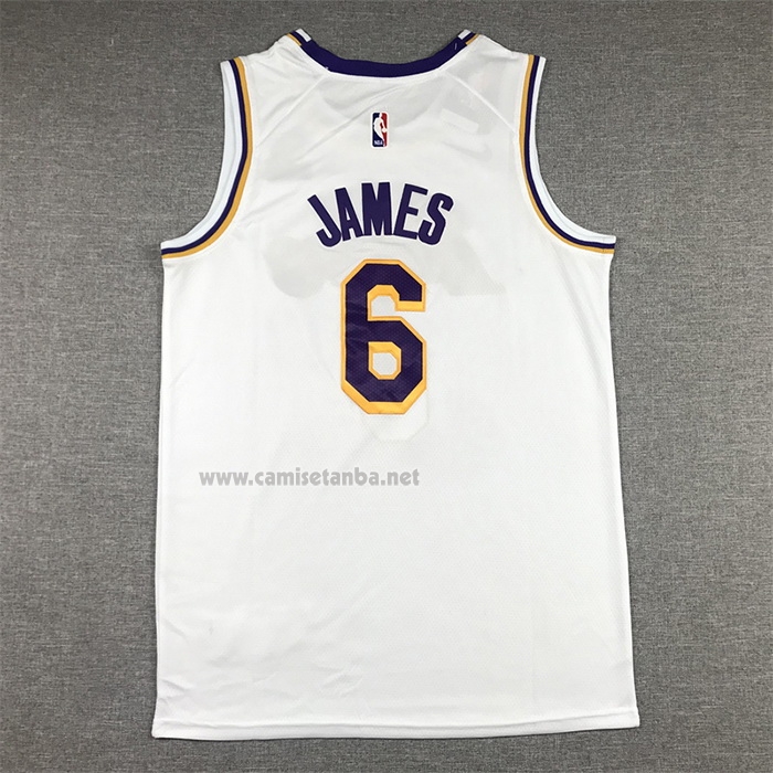 Camiseta Los Angeles Lakers LeBron James #6 Association 2022-23 Blanco